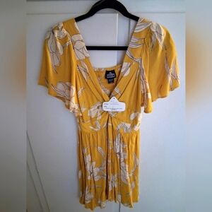 Yellow Cap Sleeve Dress